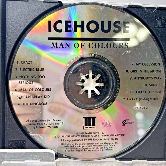 ICEHOUSE MAN OF COLOURS 1987 CD - Picture 4 of 5